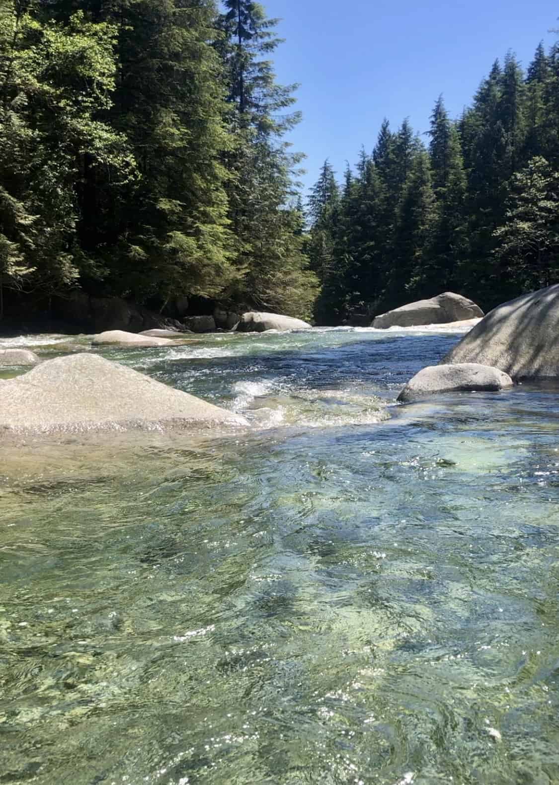 blue water at widgeon falls 