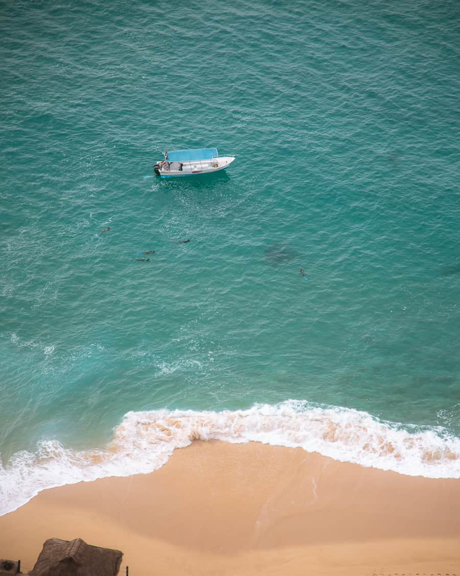 Tour boat in the ocean in Cabo San Lucas